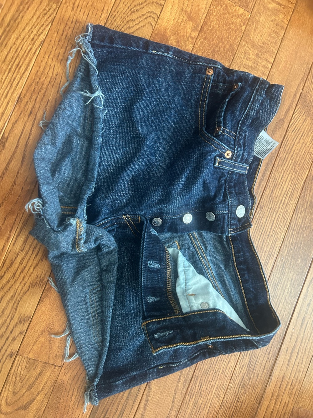 Women's Dark Blue Button-Fly Jeans